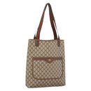 GUCCI GG Canvas Web Sherry Line Tote Bag Beige Red Green 89 02 003 Auth bs37587-1