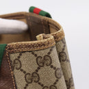 GUCCI GG Canvas Web Sherry Line Tote Bag Beige Red Green 89 02 003 Auth bs37587-15