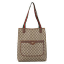 GUCCI GG Canvas Web Sherry Line Tote Bag Beige Red Green 89 02 003 Auth bs37587-2