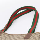 GUCCI GG Canvas Web Sherry Line Tote Bag Beige Red Green 89 02 003 Auth bs37587-8