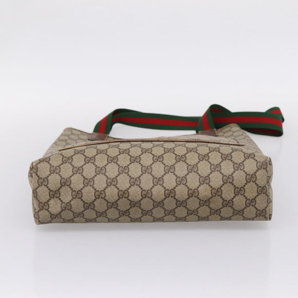 GUCCI GG Canvas Web Sherry Line Tote Bag Beige Red Green 89 02 003 Auth bs37587