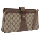 GUCCI GG Supreme Web Sherry Line Bag PVC Beige Gold 49 02 029 Auth bs37588-1