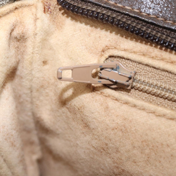 GUCCI GG Supreme Web Sherry Line Bag PVC Beige Gold 49 02 029 Auth bs37588