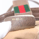 GUCCI GG Supreme Web Sherry Line Bag PVC Beige Gold 49 02 029 Auth bs37588-26
