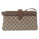 GUCCI GG Supreme Web Sherry Line Bag PVC Beige Gold 49 02 029 Auth bs37588-3