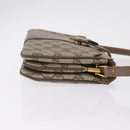 GUCCI GG Supreme Web Sherry Line Bag PVC Beige Gold 49 02 029 Auth bs37588-4