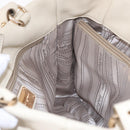 Salvatore Ferragamo Hand Bag Leather 2way White Gold Auth bs37590-22
