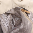 Salvatore Ferragamo Hand Bag Leather 2way White Gold Auth bs37590-25
