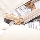 Salvatore Ferragamo Hand Bag Leather 2way White Gold Auth bs37590-27