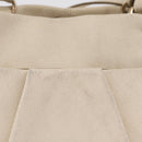 Salvatore Ferragamo Hand Bag Leather 2way White Gold Auth bs37590-4
