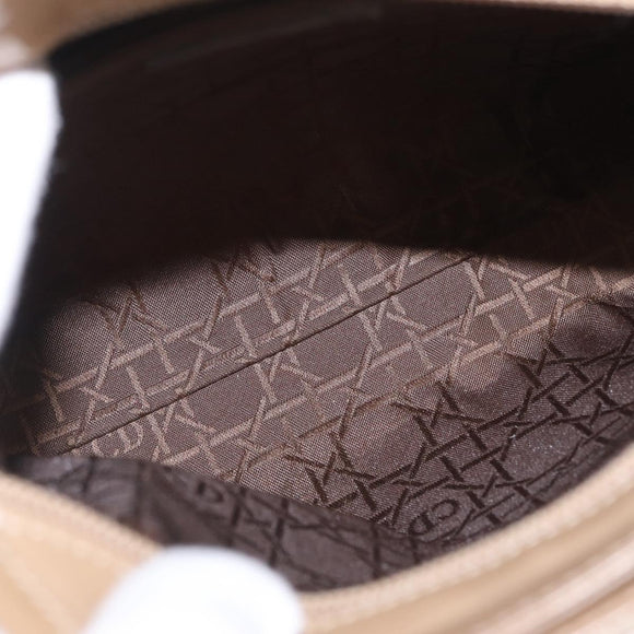 Christian Dior Canage Tote Bag Nylon Beige Silver Auth bs37593A