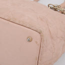Christian Dior Canage Tote Bag Coated Canvas Pink Gold Auth bs37594-11