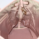 Christian Dior Canage Tote Bag Coated Canvas Pink Gold Auth bs37594-18