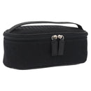 Christian Dior Trotter Canvas Pouch Black Silver Auth bs37596-1