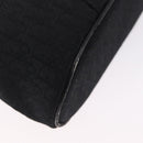 Christian Dior Trotter Canvas Pouch Black Silver Auth bs37596-15
