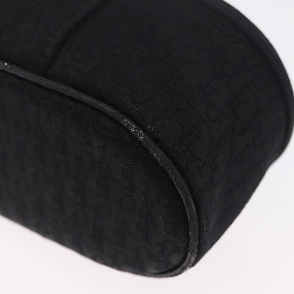 Christian Dior Trotter Canvas Pouch Black Silver Auth bs37596