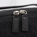 Christian Dior Trotter Canvas Pouch Black Silver Auth bs37596-10