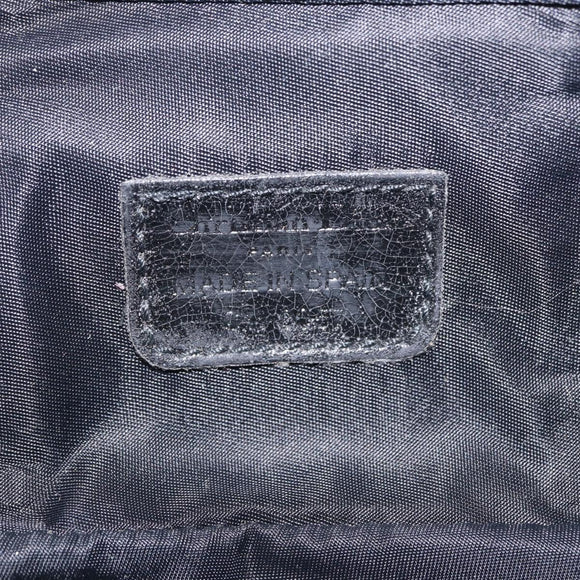Christian Dior Trotter Canvas Pouch Black Silver Auth bs37596