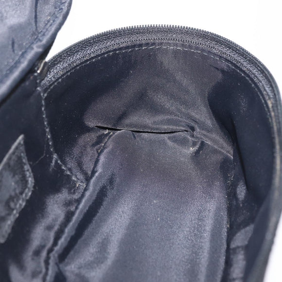 Christian Dior Trotter Canvas Pouch Black Silver Auth bs37596