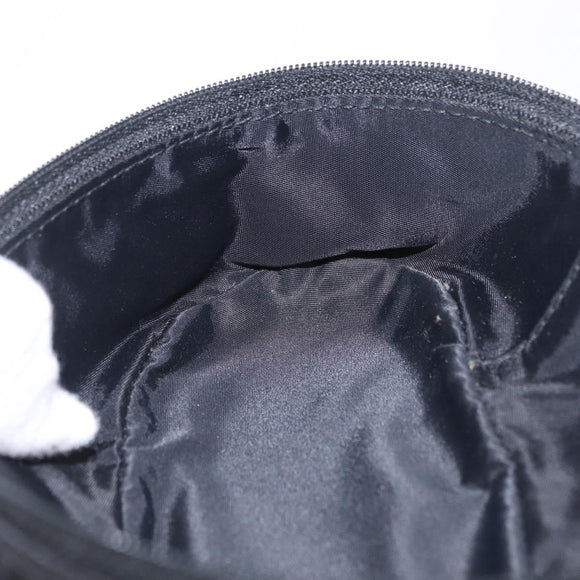 Christian Dior Trotter Canvas Pouch Black Silver Auth bs37596