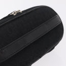 Christian Dior Trotter Canvas Pouch Black Silver Auth bs37596-7