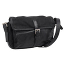 PRADA Shoulder Bag Nylon Black Silver Auth bs37597-1