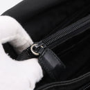 PRADA Shoulder Bag Nylon Black Silver Auth bs37597-10
