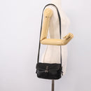 PRADA Shoulder Bag Nylon Black Silver Auth bs37597-27