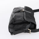 PRADA Shoulder Bag Nylon Black Silver Auth bs37597-4