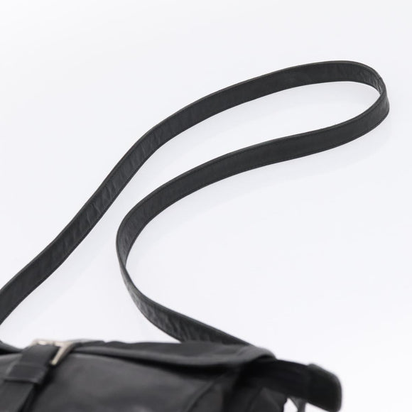 PRADA Shoulder Bag Nylon Black Silver Auth bs37597