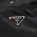 PRADA Tote Bag Nylon Black Silver Auth bs37600-18