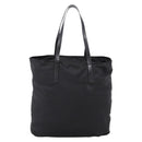 PRADA Tote Bag Nylon Black Silver Auth bs37600-2