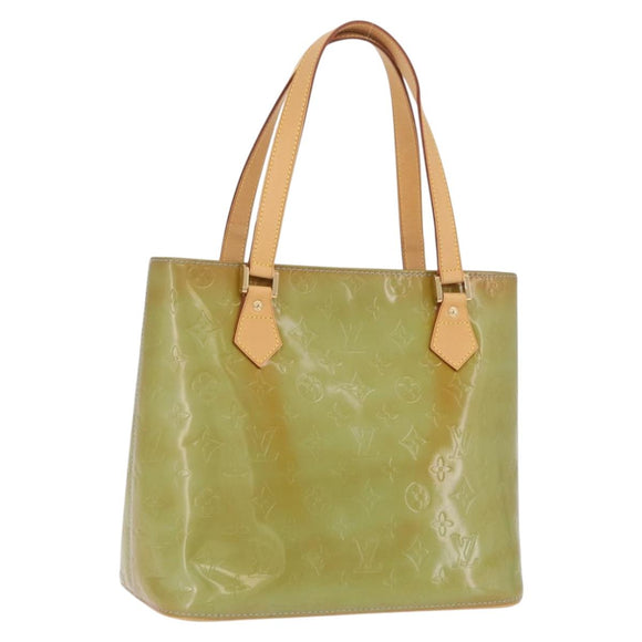 LOUIS VUITTON Monogram Vernis Houston Hand Bag Baby Blue M91005 LV Auth bs37601