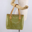 LOUIS VUITTON Monogram Vernis Houston Hand Bag Baby Blue M91005 LV Auth bs37601-24