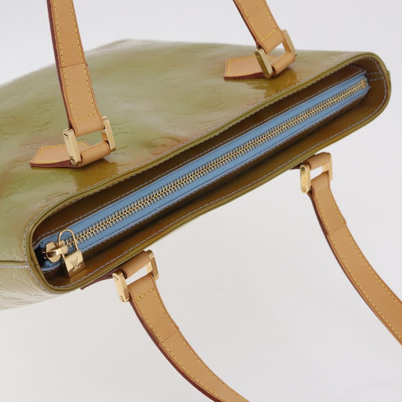 LOUIS VUITTON Monogram Vernis Houston Hand Bag Baby Blue M91005 LV Auth bs37601