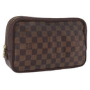 LOUIS VUITTON Damier Ebene Trousse Toilette 25 Clutch Bag N47624 LV Auth bs37603-1