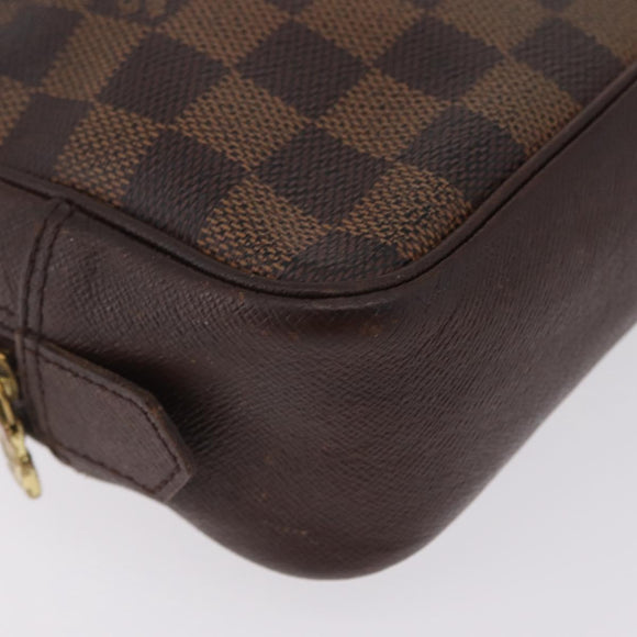 LOUIS VUITTON Damier Ebene Trousse Toilette 25 Clutch Bag N47624 LV Auth bs37603