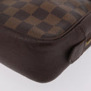 LOUIS VUITTON Damier Ebene Trousse Toilette 25 Clutch Bag N47624 LV Auth bs37603-11