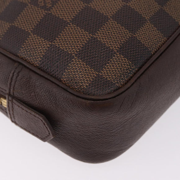 LOUIS VUITTON Damier Ebene Trousse Toilette 25 Clutch Bag N47624 LV Auth bs37603