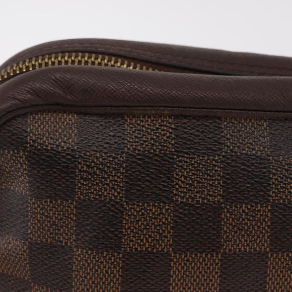 LOUIS VUITTON Damier Ebene Trousse Toilette 25 Clutch Bag N47624 LV Auth bs37603
