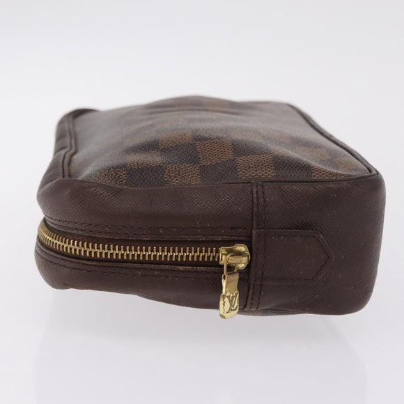 LOUIS VUITTON Damier Ebene Trousse Toilette 25 Clutch Bag N47624 LV Auth bs37603