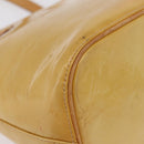 LOUIS VUITTON Monogram Vernis Houston Hand Bag Beige M91004 LV Auth bs37604-15
