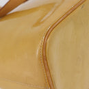 LOUIS VUITTON Monogram Vernis Houston Hand Bag Beige M91004 LV Auth bs37604-17