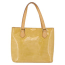 LOUIS VUITTON Monogram Vernis Houston Hand Bag Beige M91004 LV Auth bs37604-4