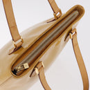 LOUIS VUITTON Monogram Vernis Houston Hand Bag Beige M91004 LV Auth bs37604-9