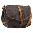 LOUIS VUITTON Monogram Saumur 35 Shoulder Bag M42254 LV Auth bs37607-1