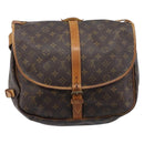 LOUIS VUITTON Monogram Saumur 35 Shoulder Bag M42254 LV Auth bs37607-3