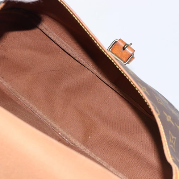 LOUIS VUITTON Monogram Saumur 35 Shoulder Bag M42254 LV Auth bs37607