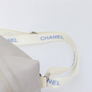 CHANEL Sports Line Shoulder Bag Nylon Gray Silver CC Auth bs37611-10