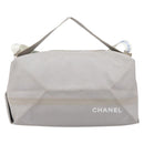 CHANEL Sports Line Shoulder Bag Nylon Gray Silver CC Auth bs37611-2
